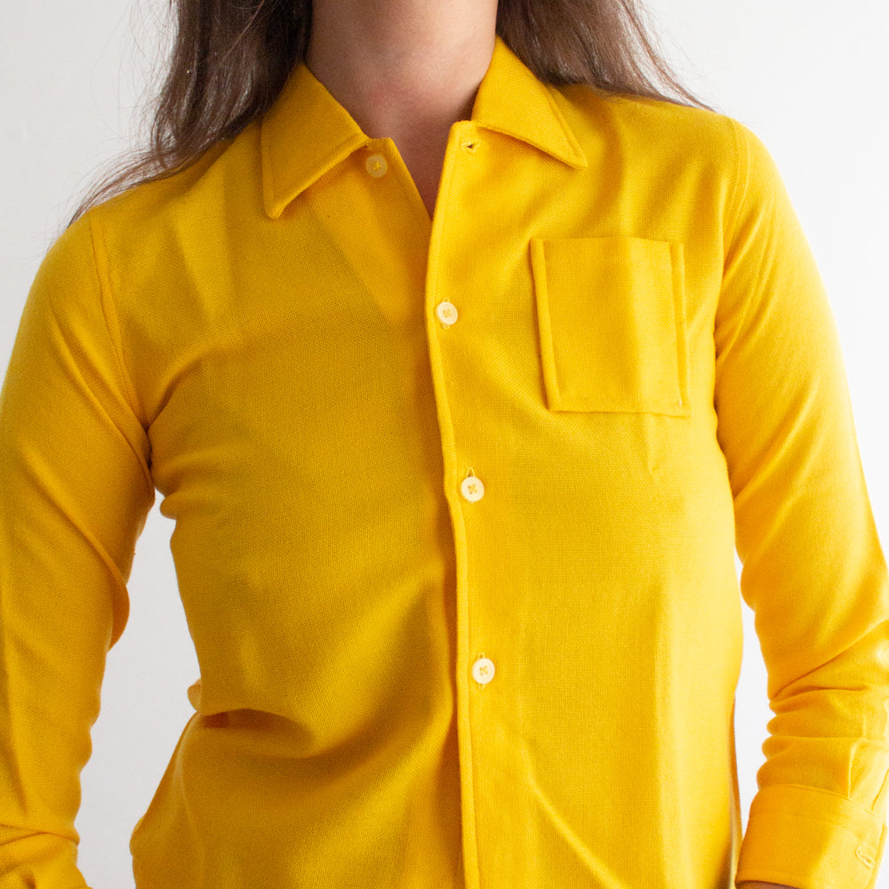 Camicia in lana gialla XS